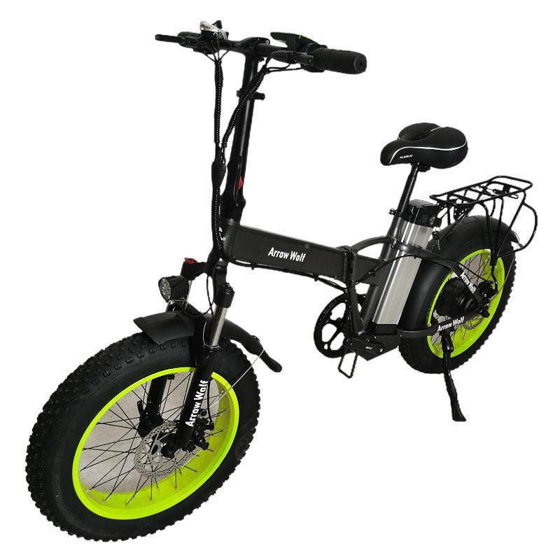 雪电动自THS行助车支架20宽寸折叠助力自行车山地折地叠自行车胎