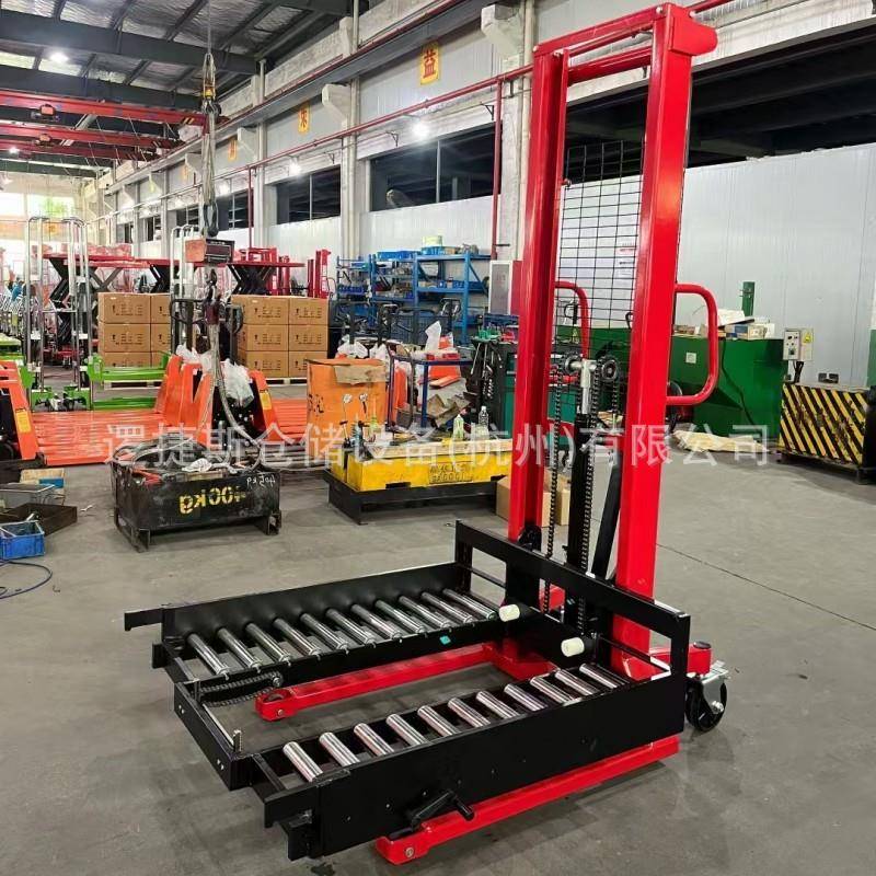 杭非标料手动堆高车模具上车滚辊筒SHK滚轴筒手摇滚动平台州车