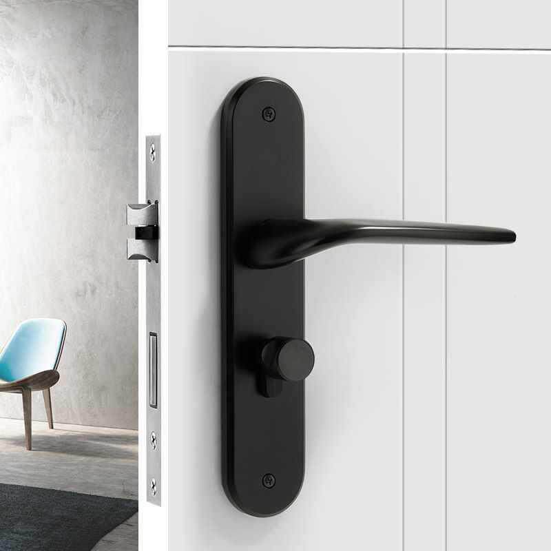 黑6款简约室卧室VCI房门锁黑门锁磁吸静门内音锁家用色分体锁