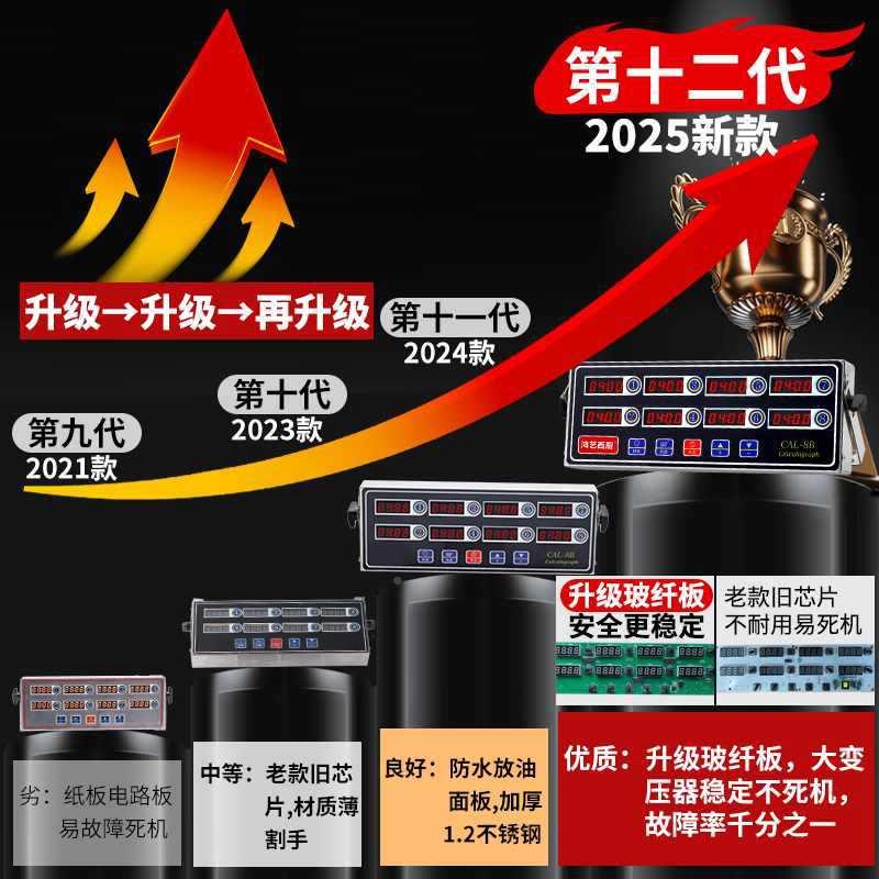 八?无品牌/计定时器商用时四通道厨房提醒器倒记时多4道8大声音器