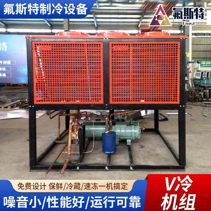 冷库全器套外设备V制型REP冷凝半封全封制冷剂冷机组机压缩机组