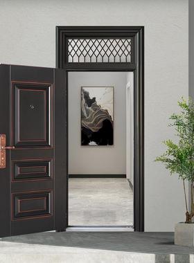 防盗门家用入户门出租房门带气窗通风进DZU门户仿铜钢款门平质开