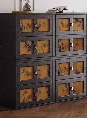 实木卡门柜轻香纱MPH斗柜家用轻奢客厅奢云组古合电视柜法式复收