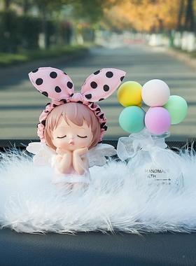 网红高汽JWU车摆件2025性新车内创款意个可爱档女神车载装饰用品