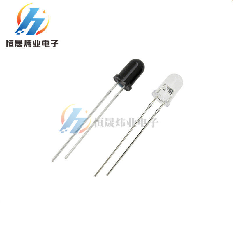 5MM红外发射管/红外接收管 F5光敏发射接收对管 圆头LED型 940nm