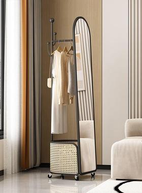 法复古全身镜衣式帽架一体简家用客厅卧室衣服GYY收架可纳储约物