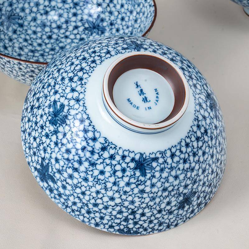 美餐浓烧陶瓷碗日式家用件英米饭碗具套装VFV5.5寸小纹春秋饭碗5
