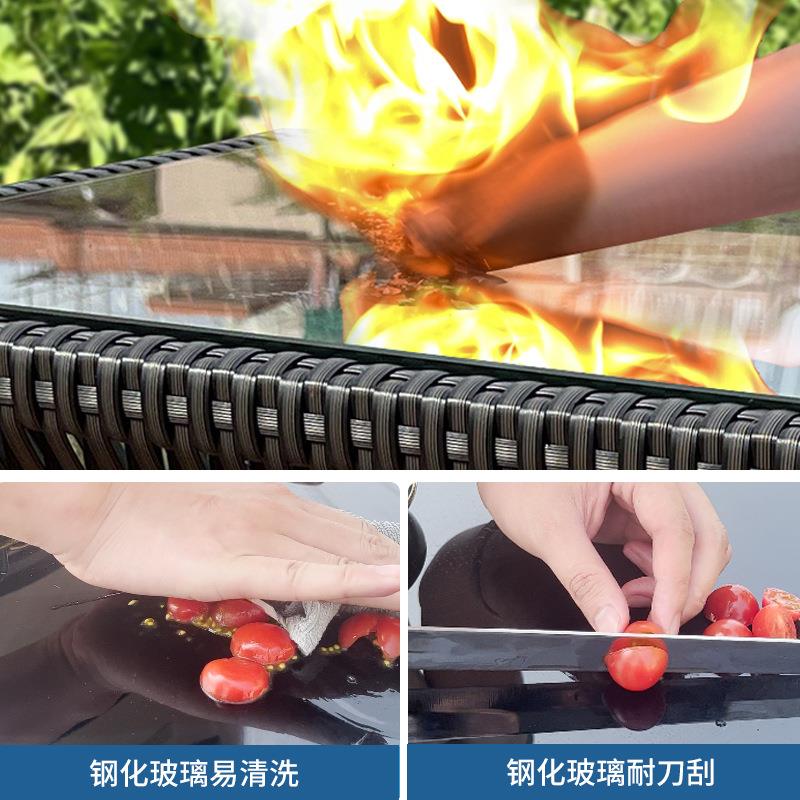 户休闲家庭花园阳台藤椅手工编制桌椅院室外露台防水防晒22-10-17