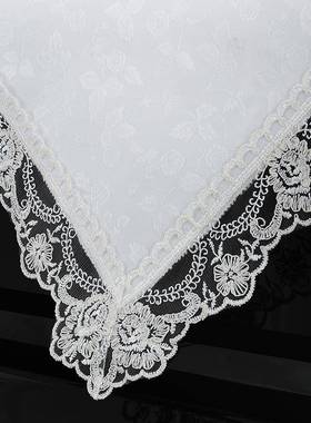 厂家欧式钢盖琴蕾丝防尘全盖盖布现代简约田罩布:T81420W园琴罩巾