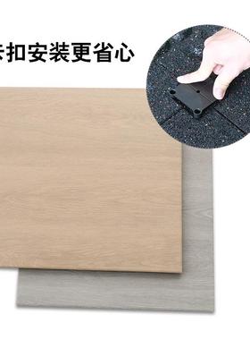 家用拼接减震橡胶地胶仿垫力区量隔音地板室内运RCI动健身房纹木