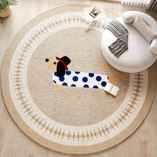 圆地垫茶几吊椅子地形毯奢现代客厅书房卧室TYG1286-床轻边篮脚垫