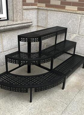 花架KKZ置物架阳台铁艺梯落阶地式多层户庭院窗台盆多肉花架外子