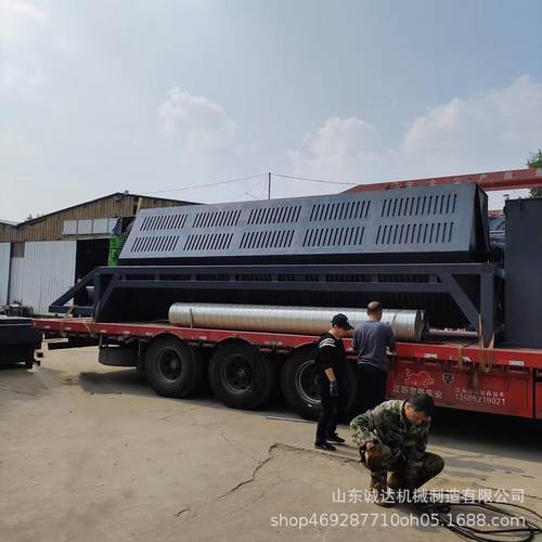 6m长火烧铁翻器新COA除锈干磨机自带除尘10立方角容量六滚筒抛光