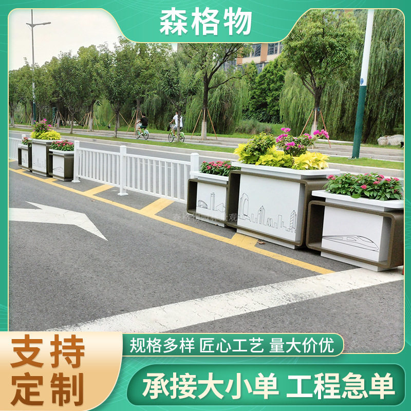市政不锈钢立体花箱成品可移动