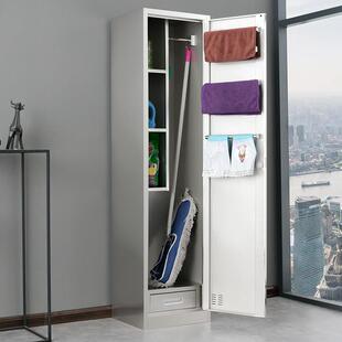 PS078不钢清洁柜整锈理文卫生保洁工具单门双储门拖把柜扫帚柜物