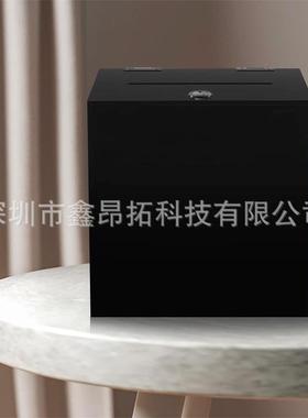 黑色片卡盒亚克力储物捐方形款募捐箱选盒票议建箱正方形W-102401