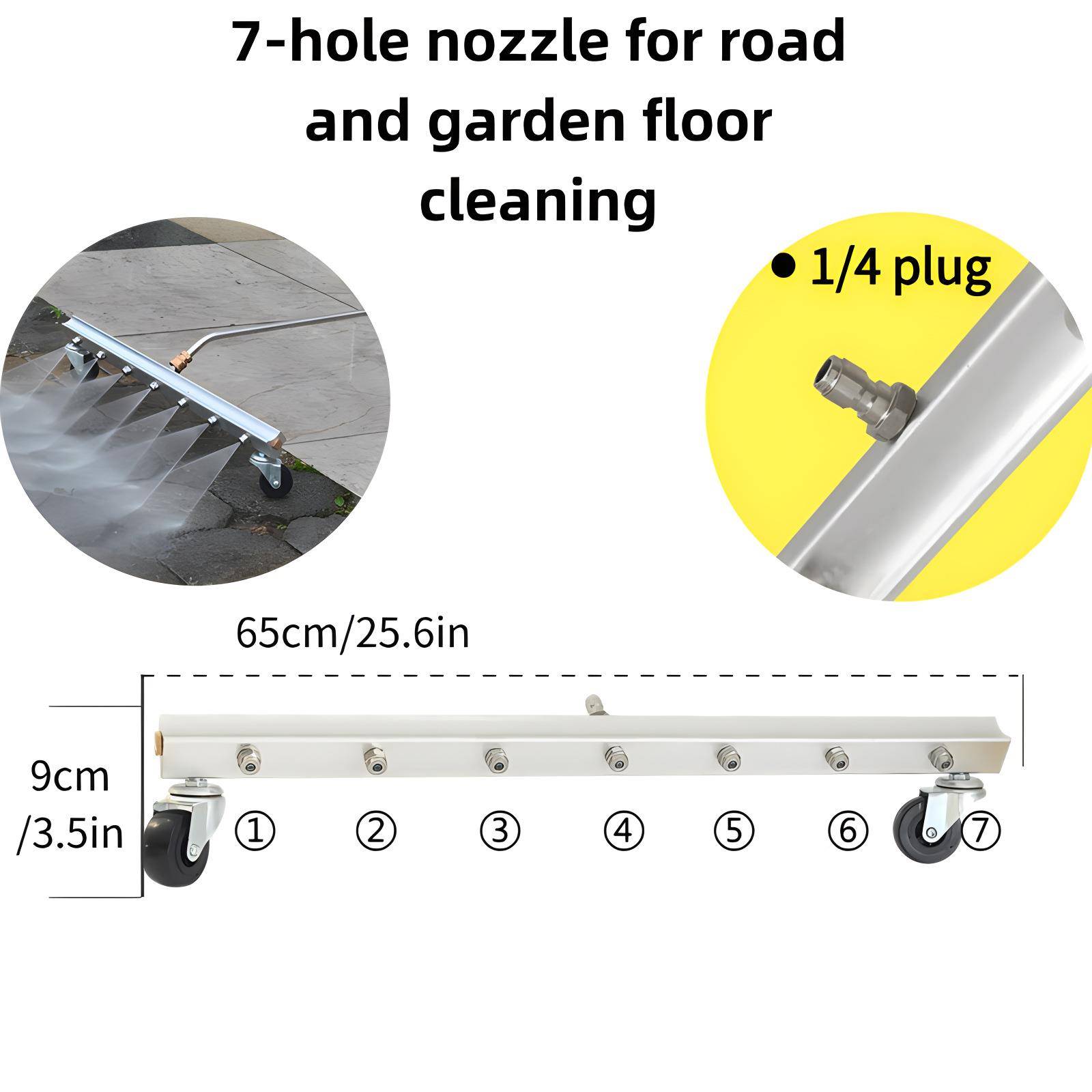 高压底清洗汽车机向盘喷头万轮环卫地底面车716刷洗地刷市政道路