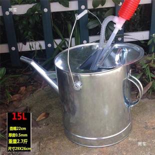 15L大手把长嘴加油桶1015升油壶镀升锌白铁加437油油壶汽油桶备用