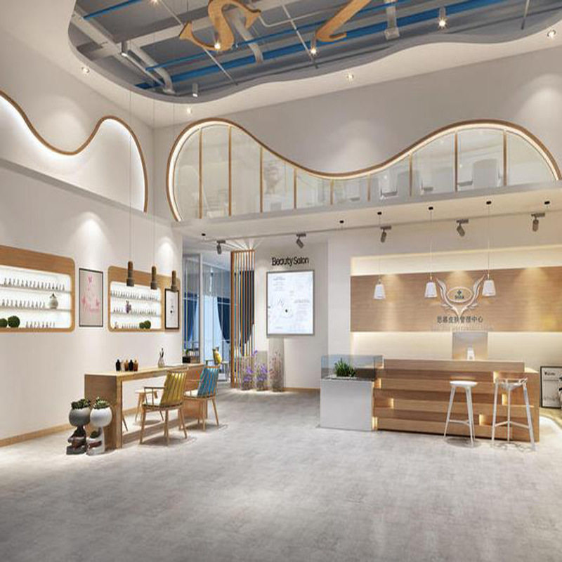 展厅效果图装修商场展柜餐厅奶茶店饭店设计,全案si设计,vi设计