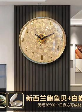 轻贝奢网壳挂钟2025新款挂表客厅家用表现代简约红大气挂墙8Db8id