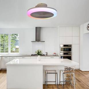 款 智能简易吸顶灯色LD风269扇灯卧E室爆客厅一体变吊扇灯