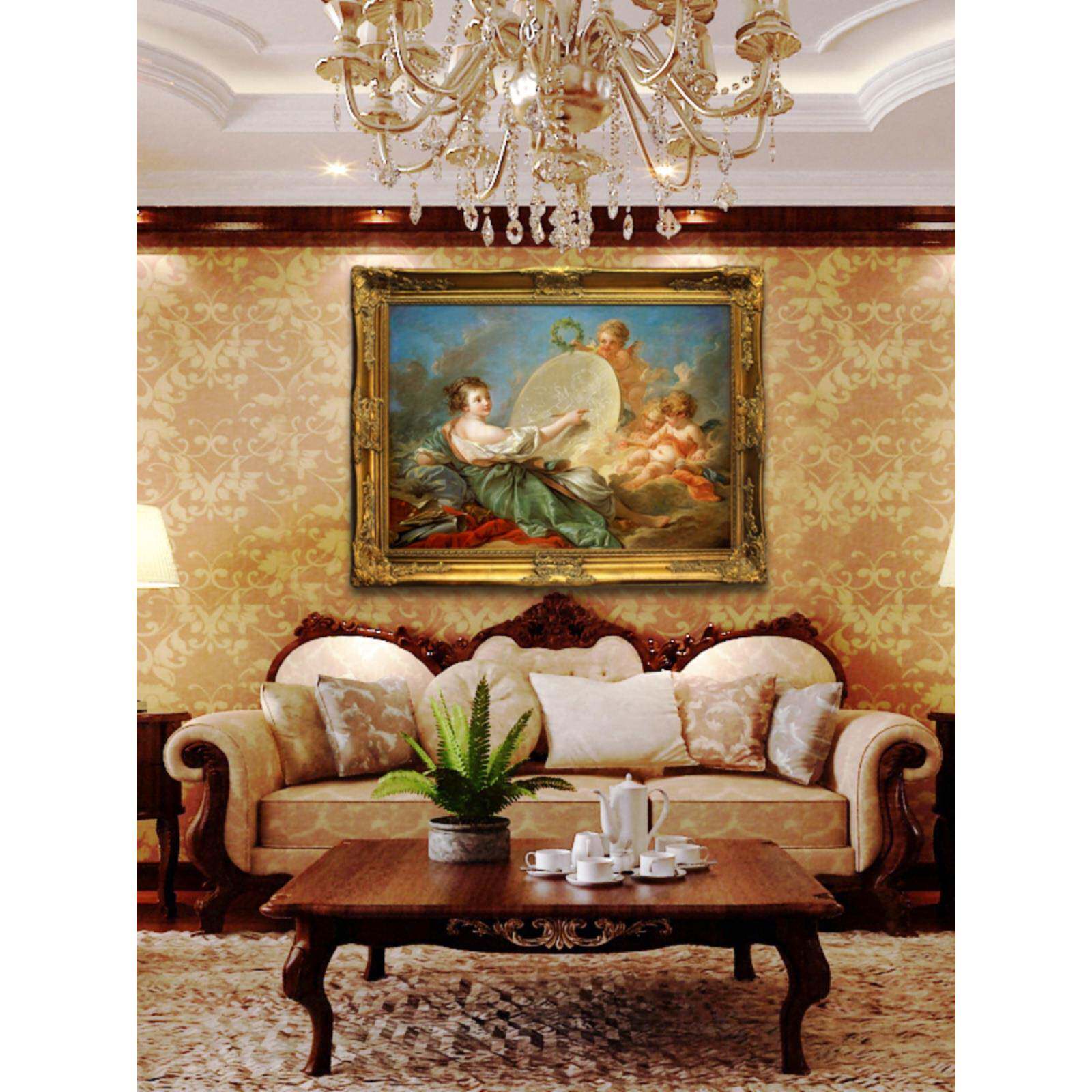 绘欧油式画客厅油卧室装饰画古典人手物画美式挂A11画布歇画A11