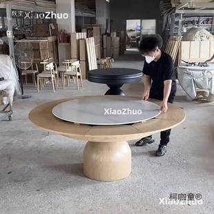 小弗莱彻餐桌 弗莱彻旋转变形餐桌 可扩大伸缩旋转圆桌10人麦太保