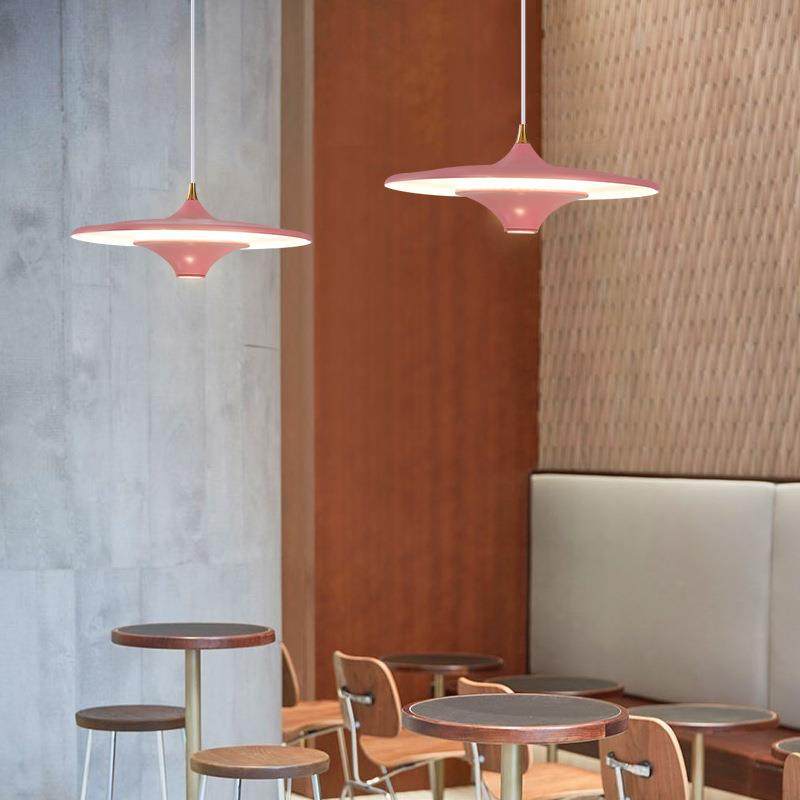 餐厅现飞碟吊轻灯新款奢简约大代气饭厅餐桌创72477意极简吧台灯,家装灯饰光源,智能吊灯,淘宝优惠券,粉丝福利购,淘宝优惠卷