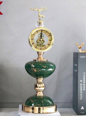 厂客家欧式钟摆件厅家居摆93518设表时钟钟桌面摆摆台式座钟装饰