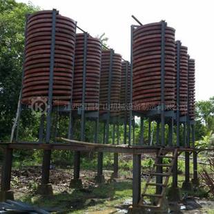 6s选矿摇床 玻璃钢螺旋溜槽 石英沙煤泥重力分选设备