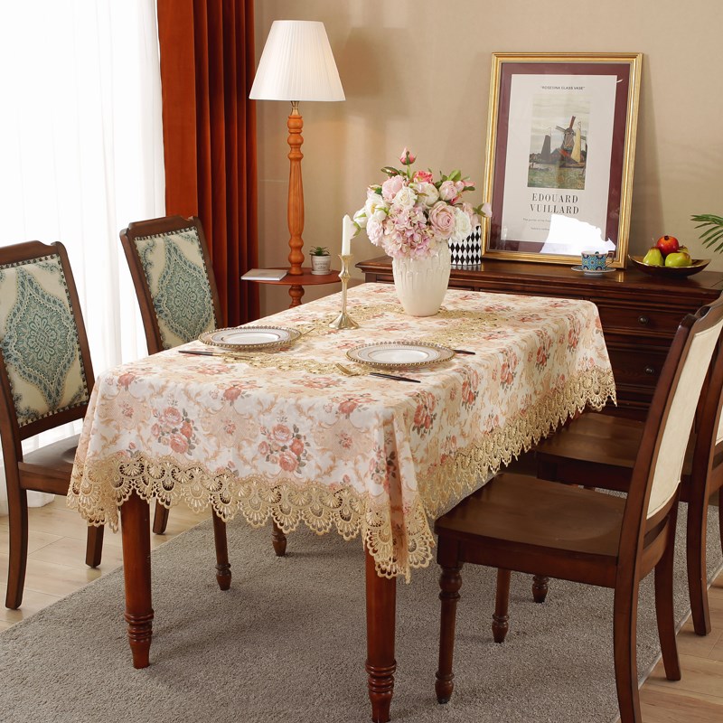 高档欧式布艺桌布台布餐桌布茶几桌布长方形客厅家用中式高端奢华