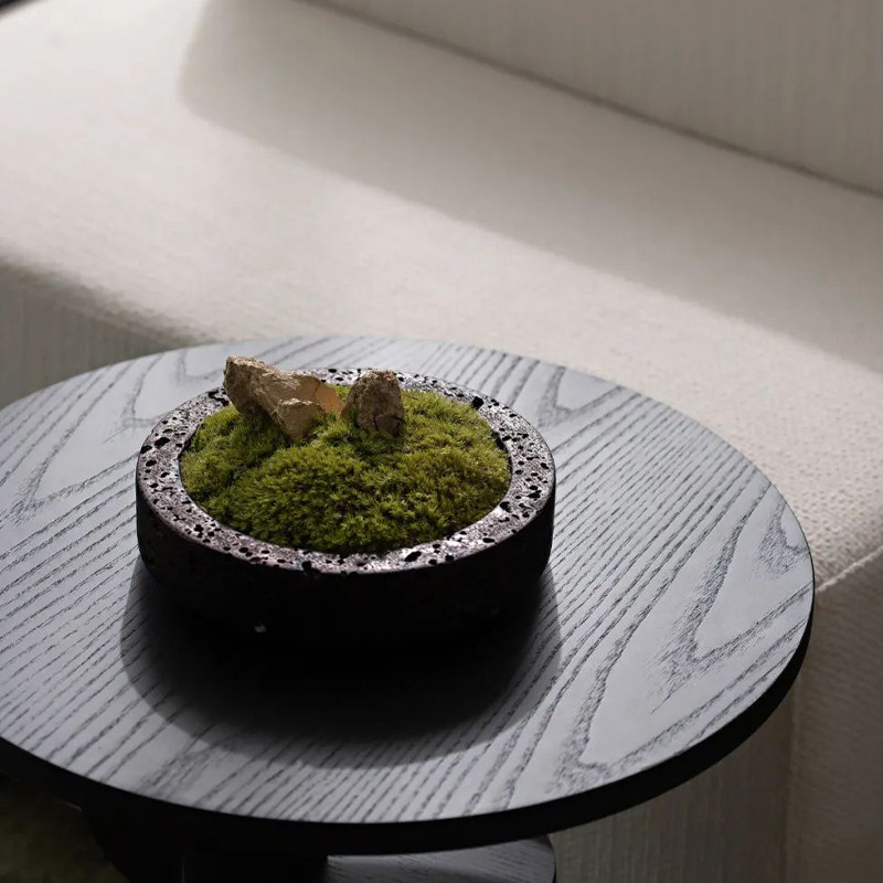 样板间售楼部洽谈桌装饰花艺书房书架卧室床头柜成品花艺绿植摆件