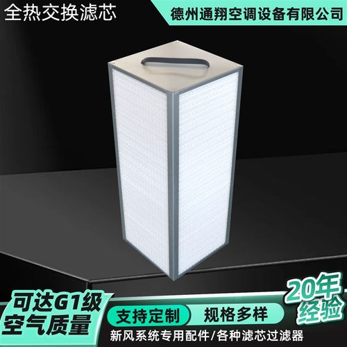 新风系统全热交换滤芯过滤芯铝框纸芯过滤网热交换新风换气机滤芯