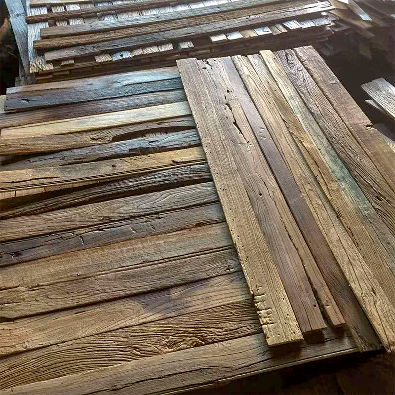 老榆木门板原木旧木板实木风化板复古怀旧楼梯踏板吧台板茶台茶桌