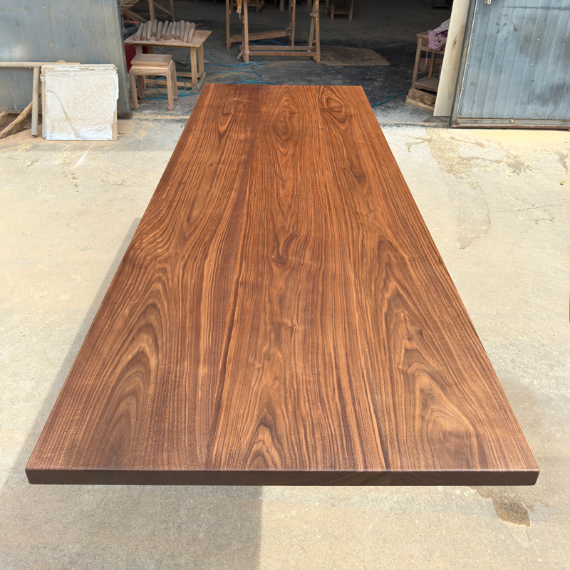 指尖森林黑胡桃木桌面板吧台桌家用原木桌子台面板实木板材木板子