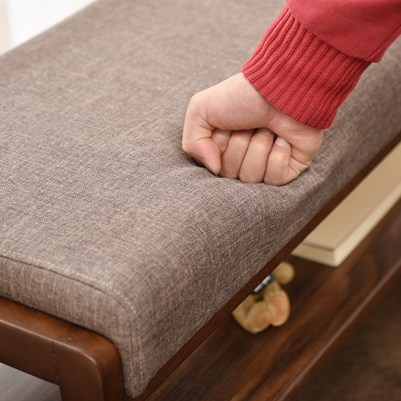 换鞋凳实木可拆洗沙发凳布艺试鞋凳鞋架凳穿鞋凳简约现代原木