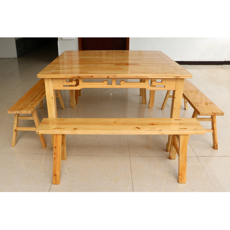 实木餐桌椅饭店餐饮餐桌小户型桌子家用饭桌四方桌仿古八仙桌