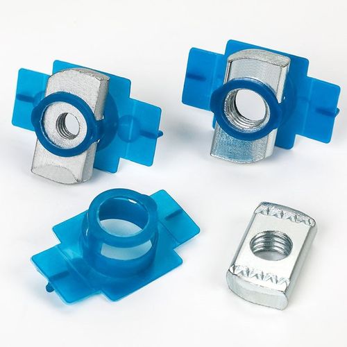 m6m8m10m1。镀锌螺母块长方形型压块塑翼螺帽塑料卡套型钢光伏c