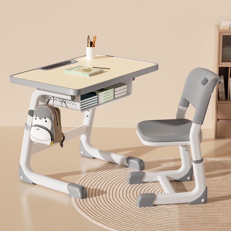 儿童学习桌可升降写字作业桌学校专用课桌椅子套装小学生家用书桌