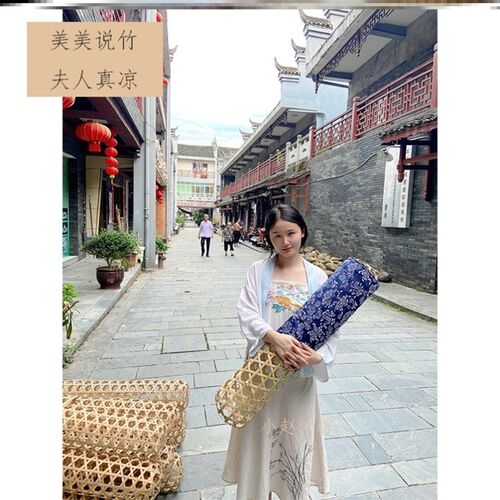 竹夫人抱枕竹子抱枕手工竹编制竹抱枕清凉透气通风降温竹制品枕头