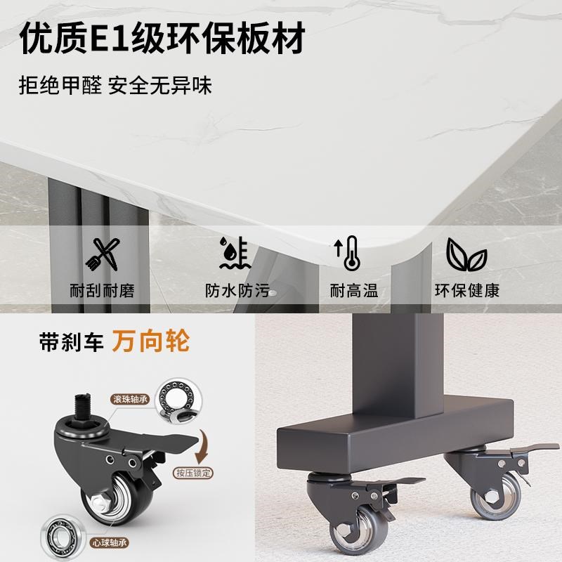 餐桌小户型免安装饭桌子家用折叠可移动长方形超薄多功能现代简约