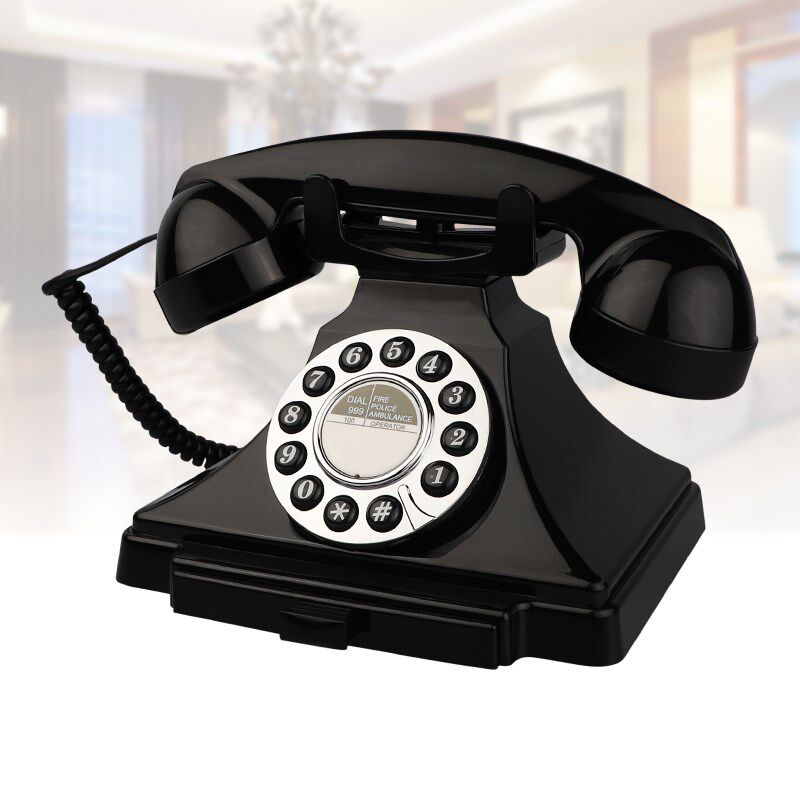 欧美风仿古复古家用固定电话座机老式按键客厅卧室办公酒店金属铃