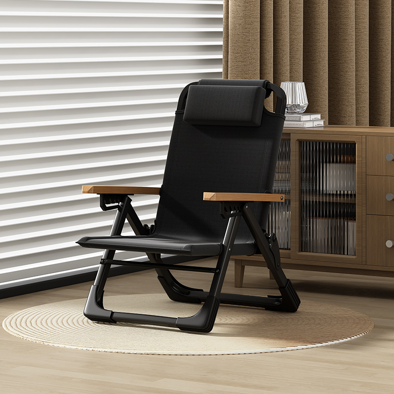 折叠高背躺椅办公室午休椅家用懒人椅便携式靠背椅阳台休闲折叠椅