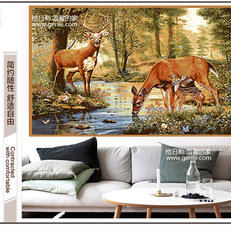 蒙古国细羊毛立体编织欧式田园装饰客厅卧室书房餐厅挂毯壁毯