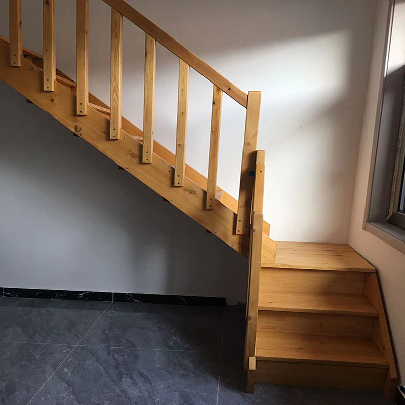 家用转角实木楼梯加宽加厚木梯简易阁楼楼梯室内梯子厂家定做直销