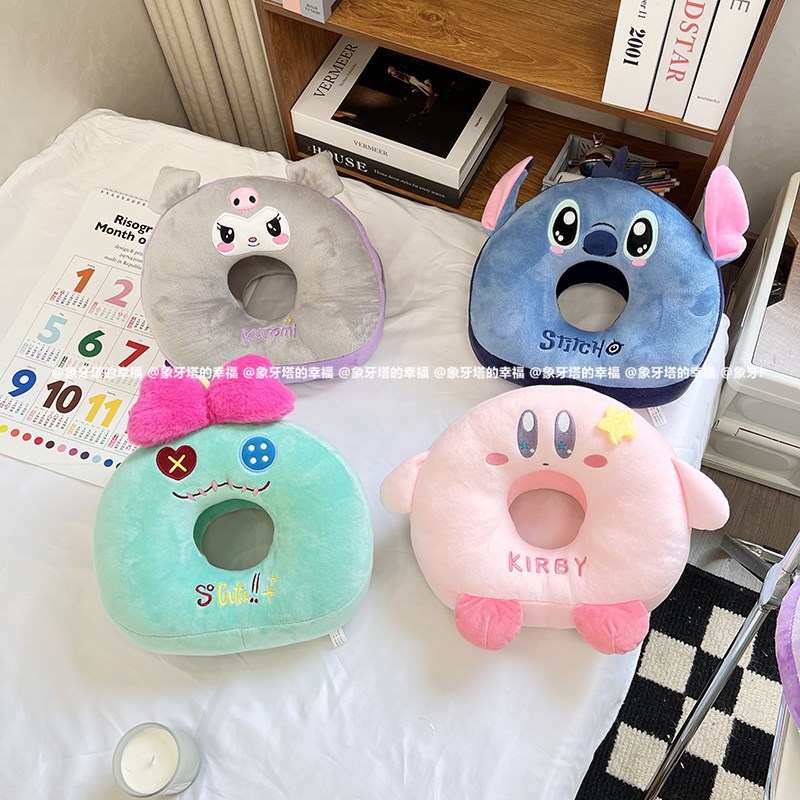 夏季冰豆豆双面用趴睡枕办公睡觉午休枕头可爱卡通午睡枕趴趴枕礼