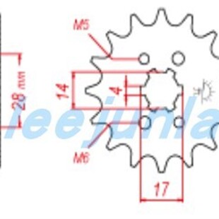 428链条13齿 TRX90 CRF125 小飞 链盘 小齿 前牙盘