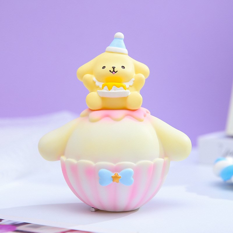 星球布丁狗笔筒白胚像涂鸦彩绘钱罐涂色卡通石膏像娃娃乳胶模具