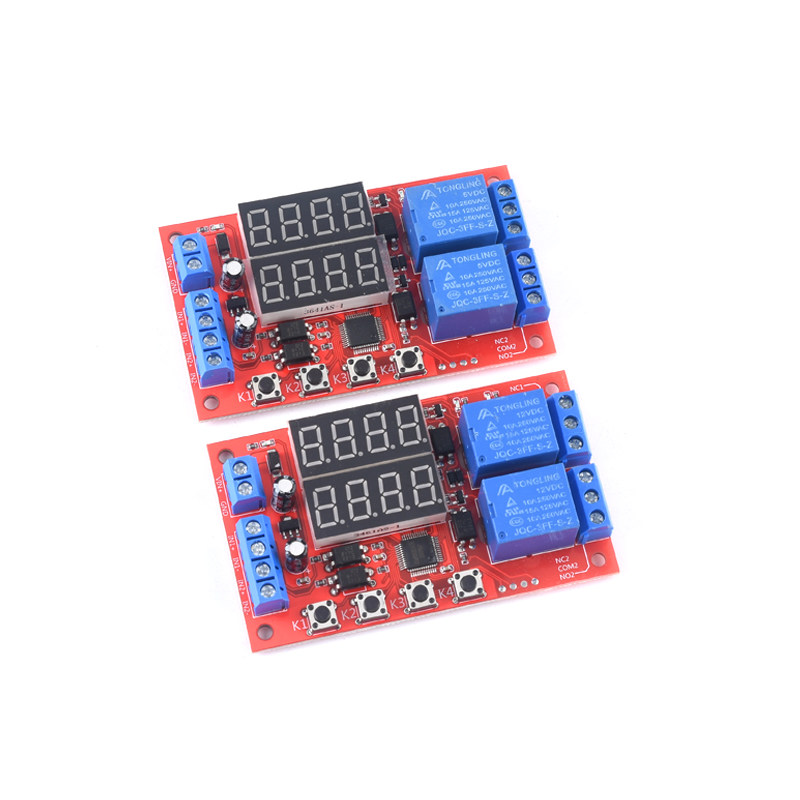 定时可编程光耦隔离脉冲循环断电触发延时时间继电器模块5VV2V