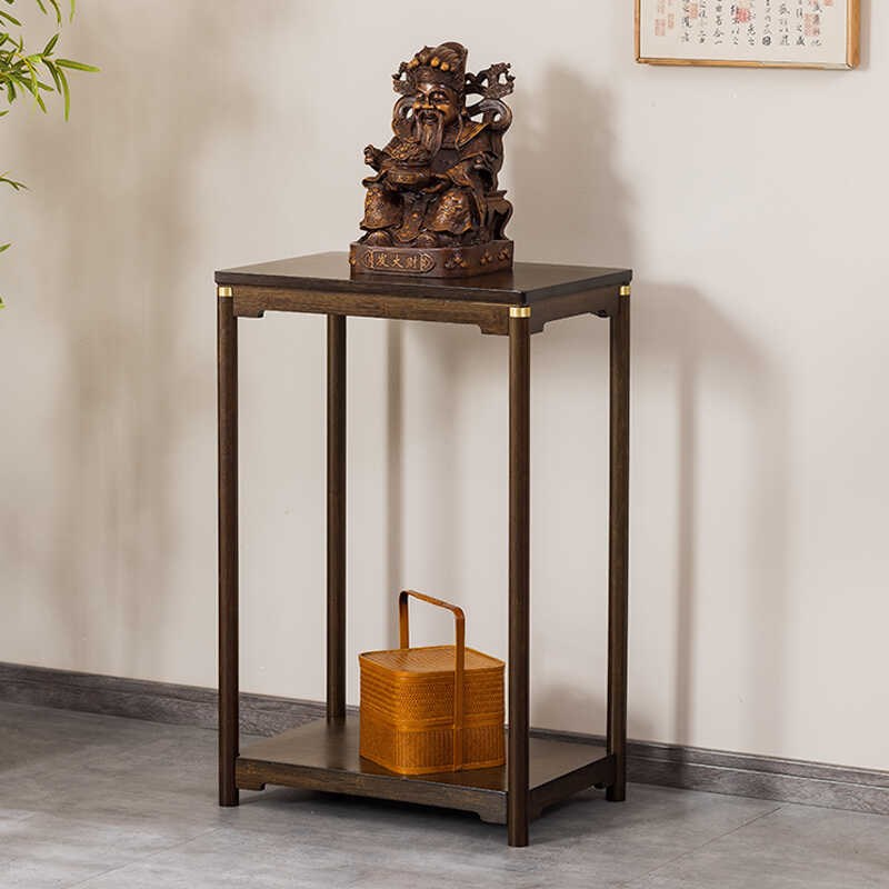 中式鱼缸架花架子客厅落地式花盆架奇石盆景底座沙发边几层置物